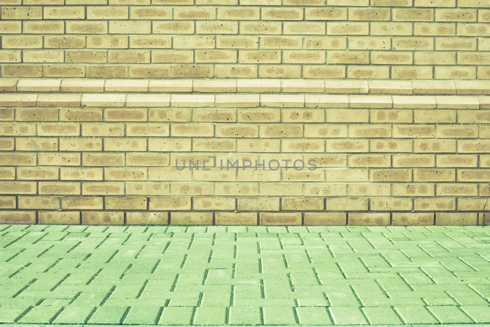 Brick wall and brick surface in two tones