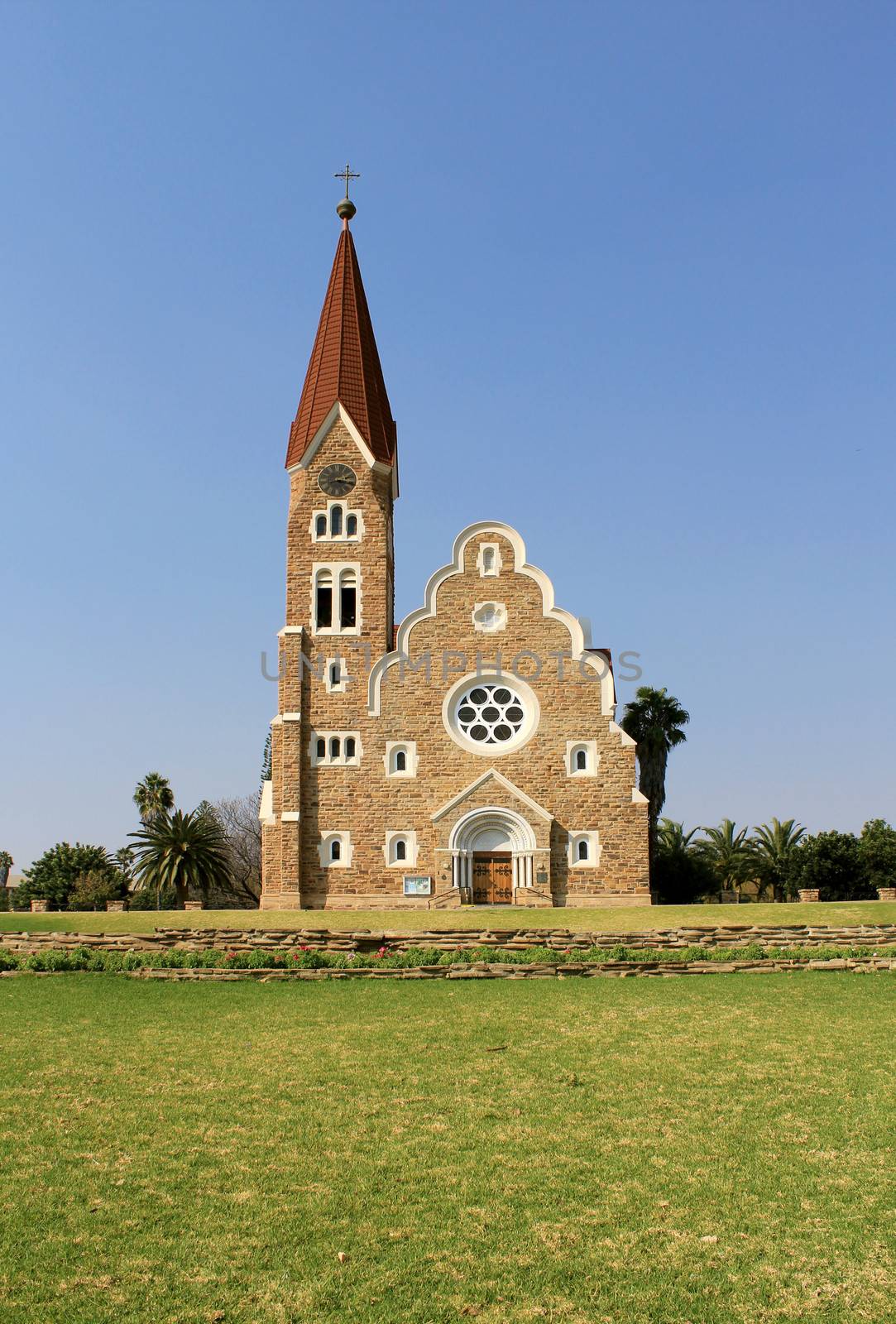 Christuskirche, famous Lutheran church landmark in Windhoek, Namibia 