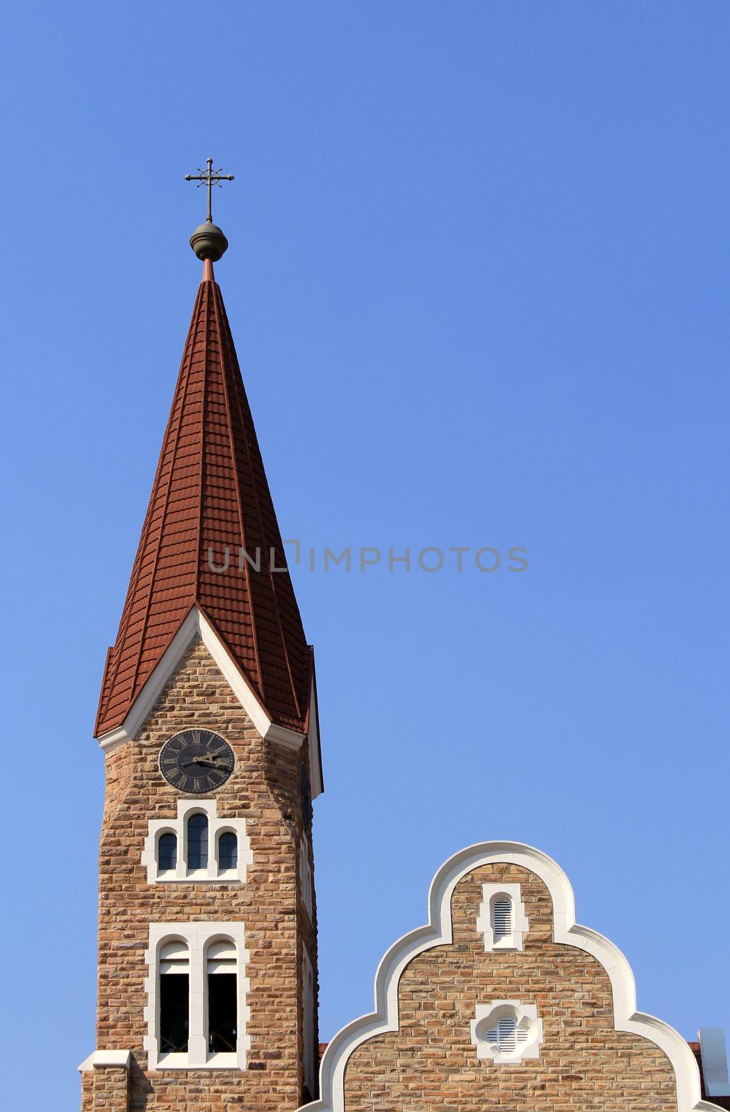 Christuskirche, famous Lutheran church landmark in Windhoek, Namibia 