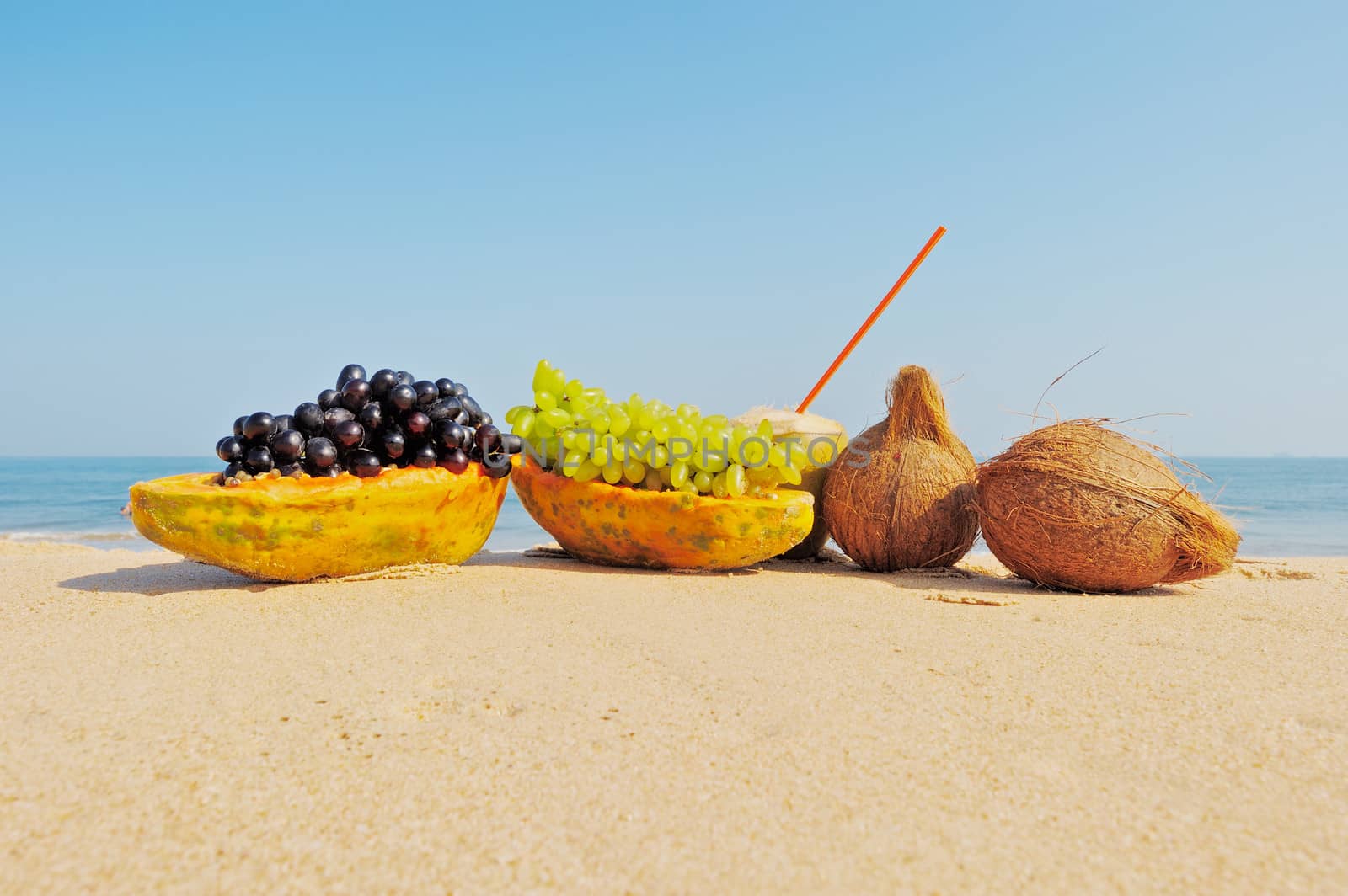 Fruit on beach by styf22