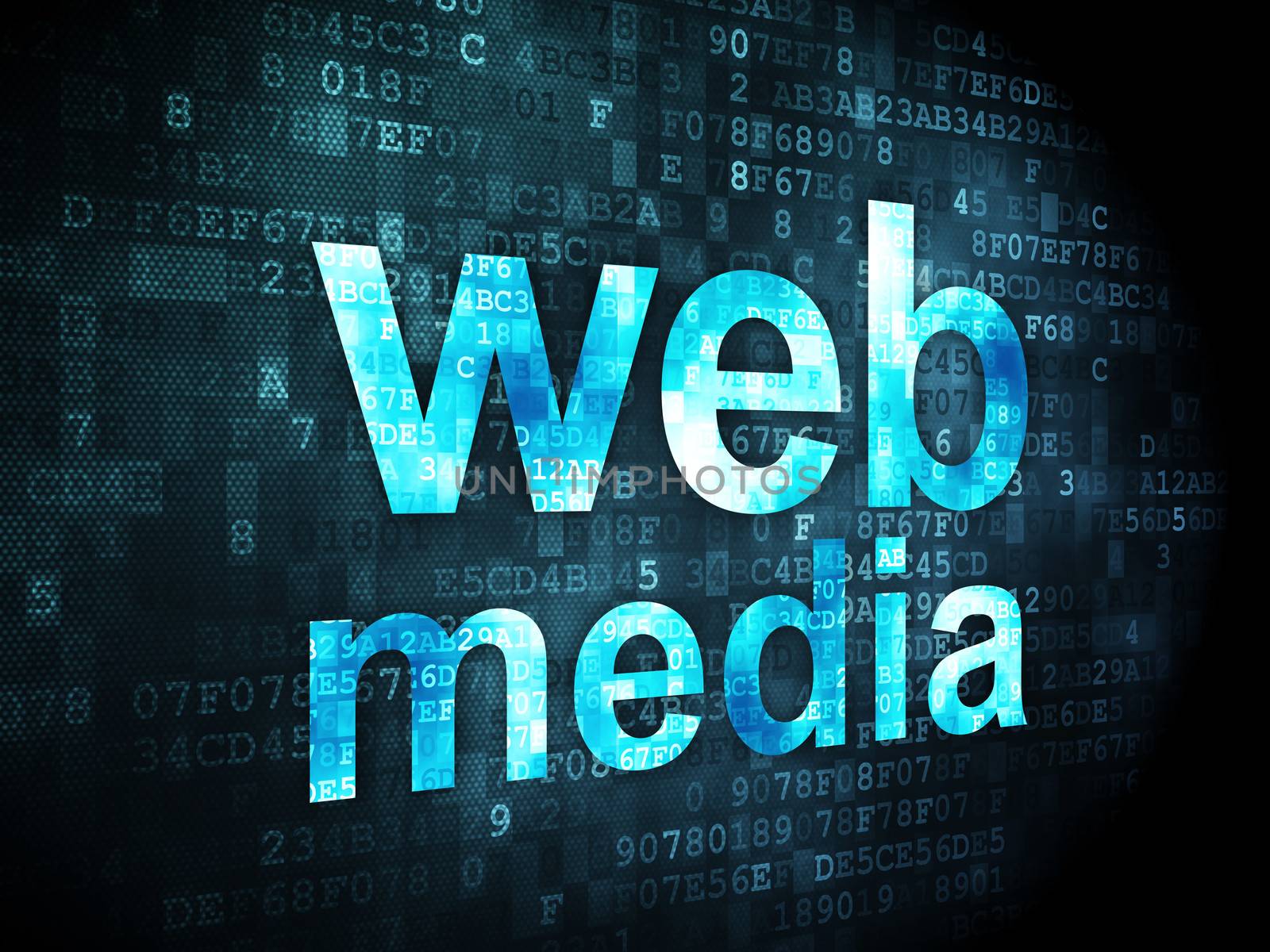 SEO web development concept: Web Media on digital background by maxkabakov