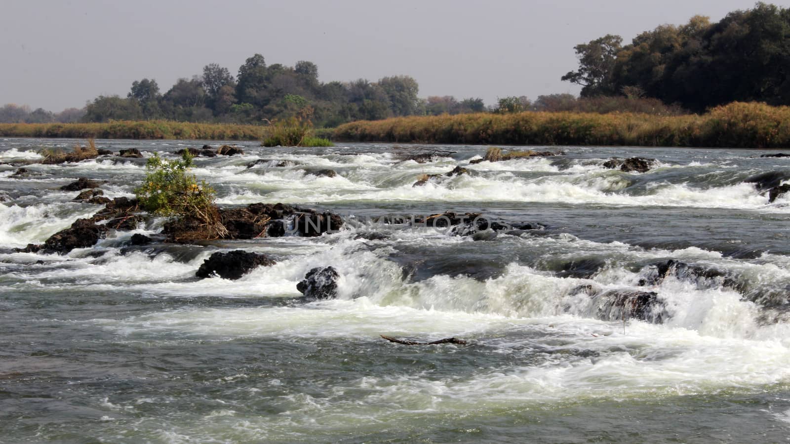 Famous Popa falls in Caprivi, North Namibia