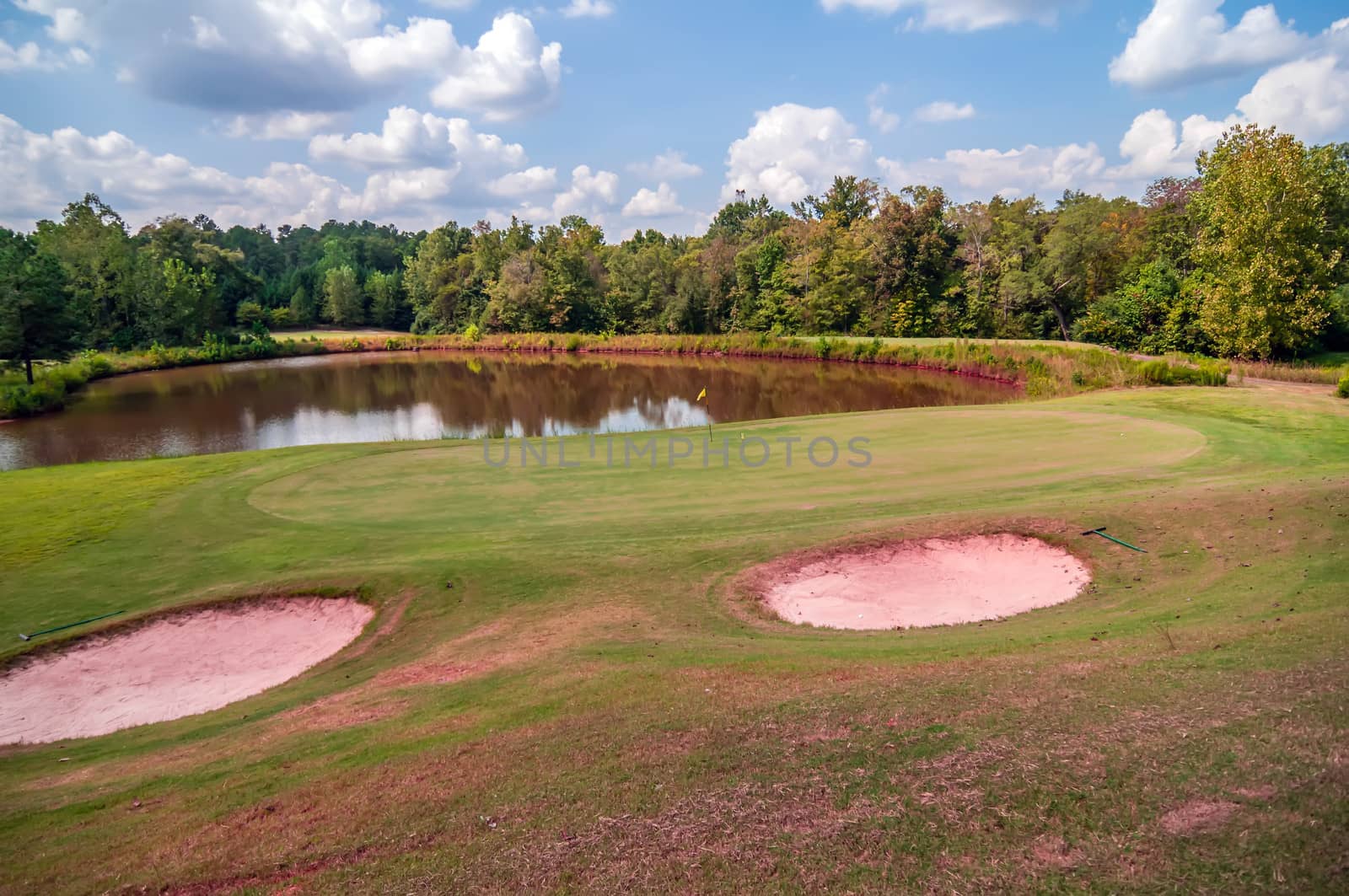 golf course beautiful landscape on sunny day by digidreamgrafix