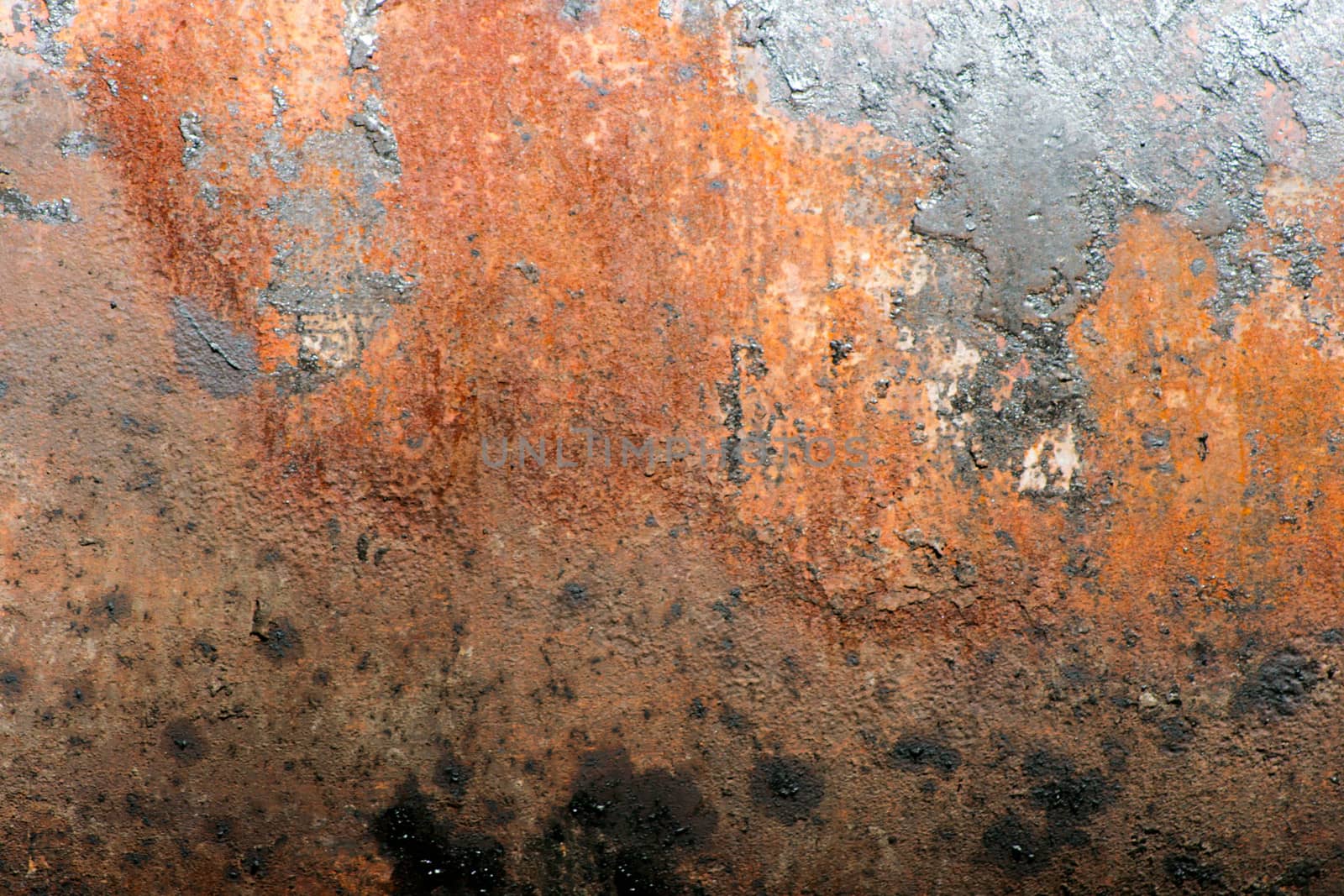 Rusted and aged metal background texture.