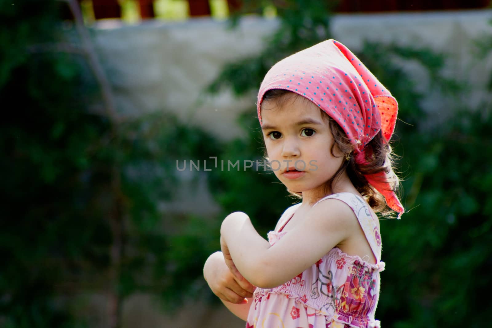 Cute little girl portrait outdoor