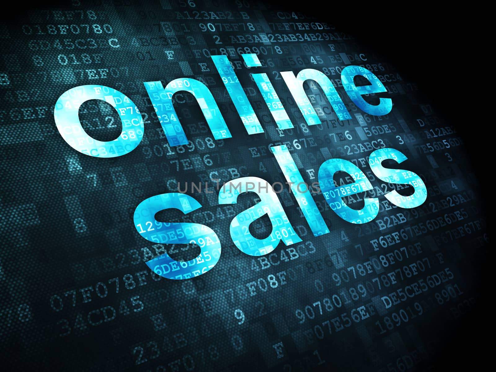 Marketing concept: Online Sales on digital background by maxkabakov