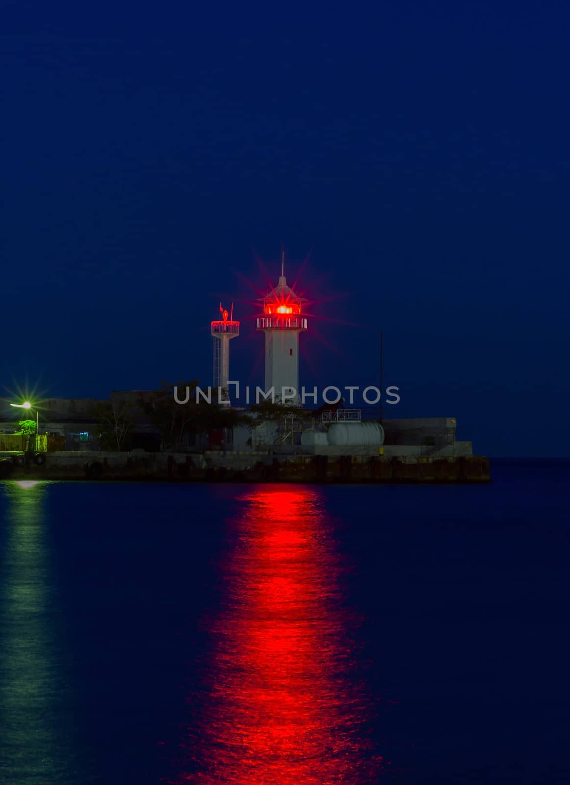 Lighthouse on the coast.Yalta. Crimea, Ukraine
