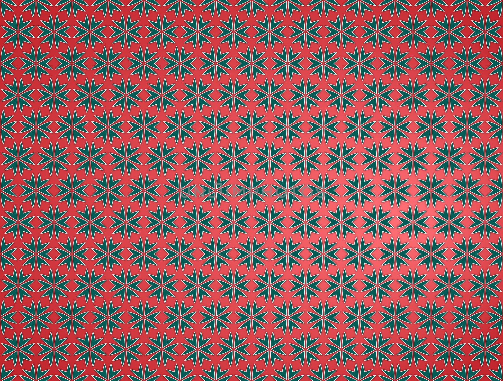 background or texture red Christmas paper star green