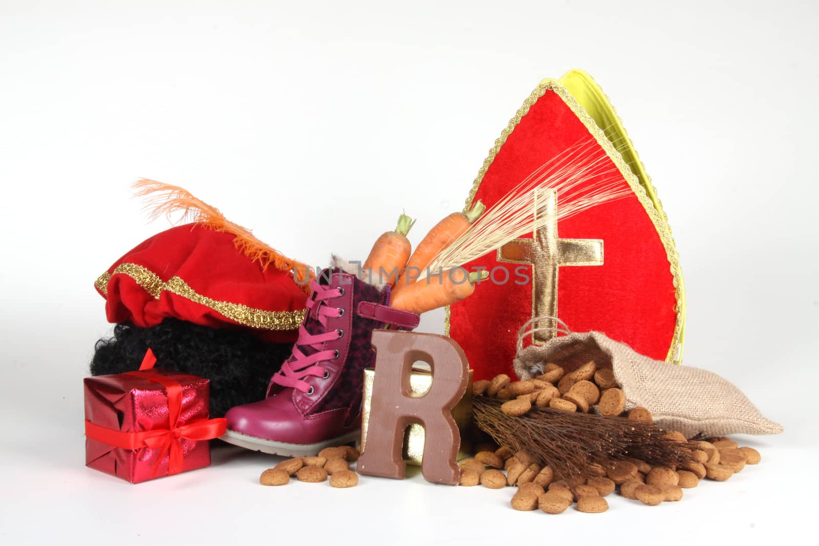 Celebrants of the Sinterklaas celebration are given their initials made out of chocolate.