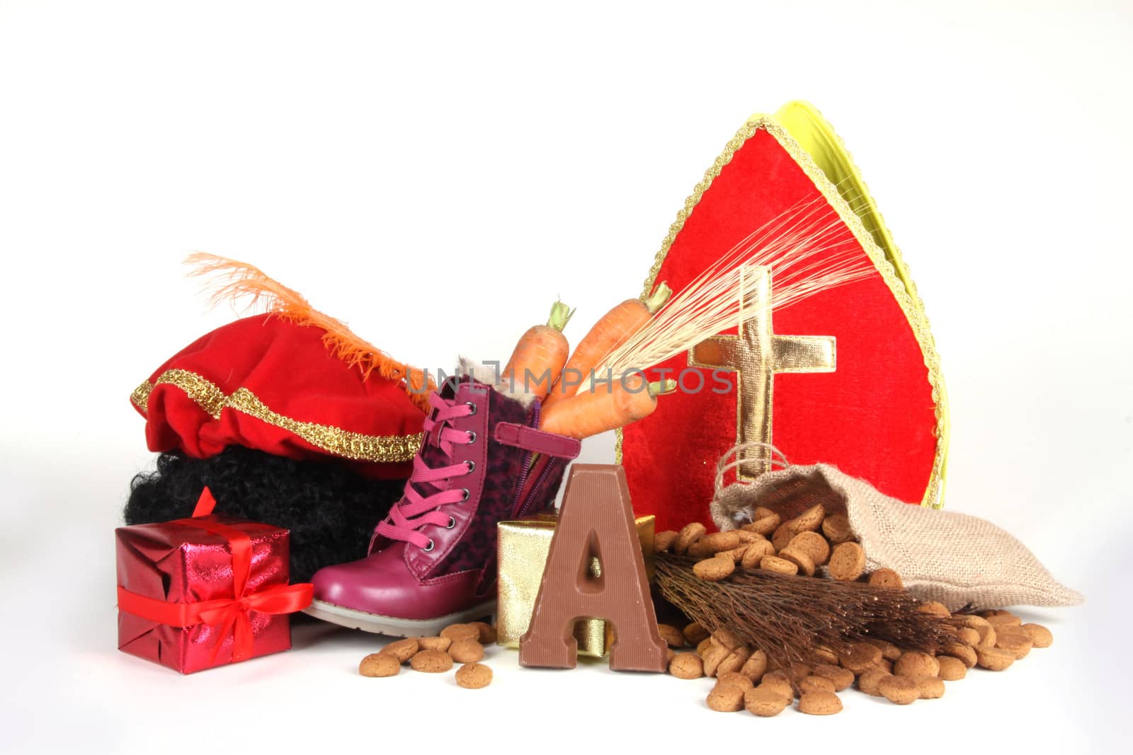 Celebrants of the Sinterklaas celebration are given their initials made out of chocolate.