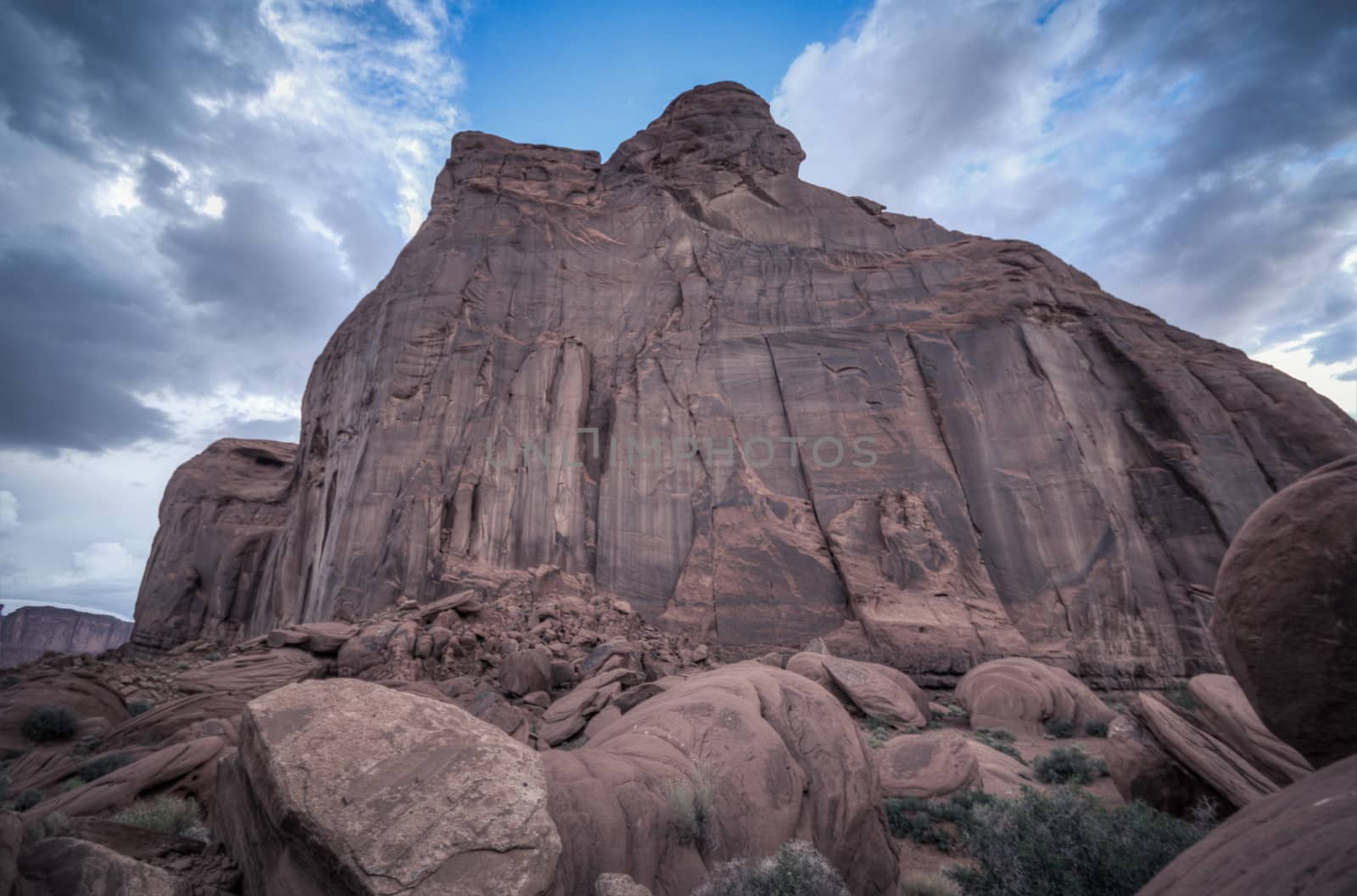 Monument Valley panorama. Panoramic view into Monument Valley near Kayenta navajo natunal park USA.