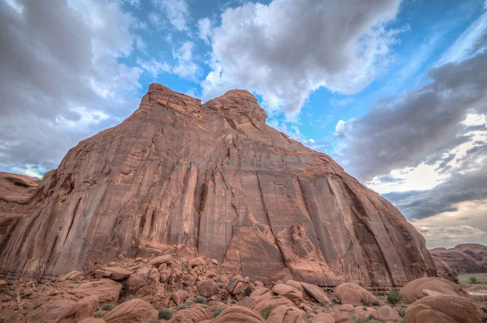 Monument Valley panorama. Panoramic view into Monument Valley near Kayenta navajo natunal park USA.