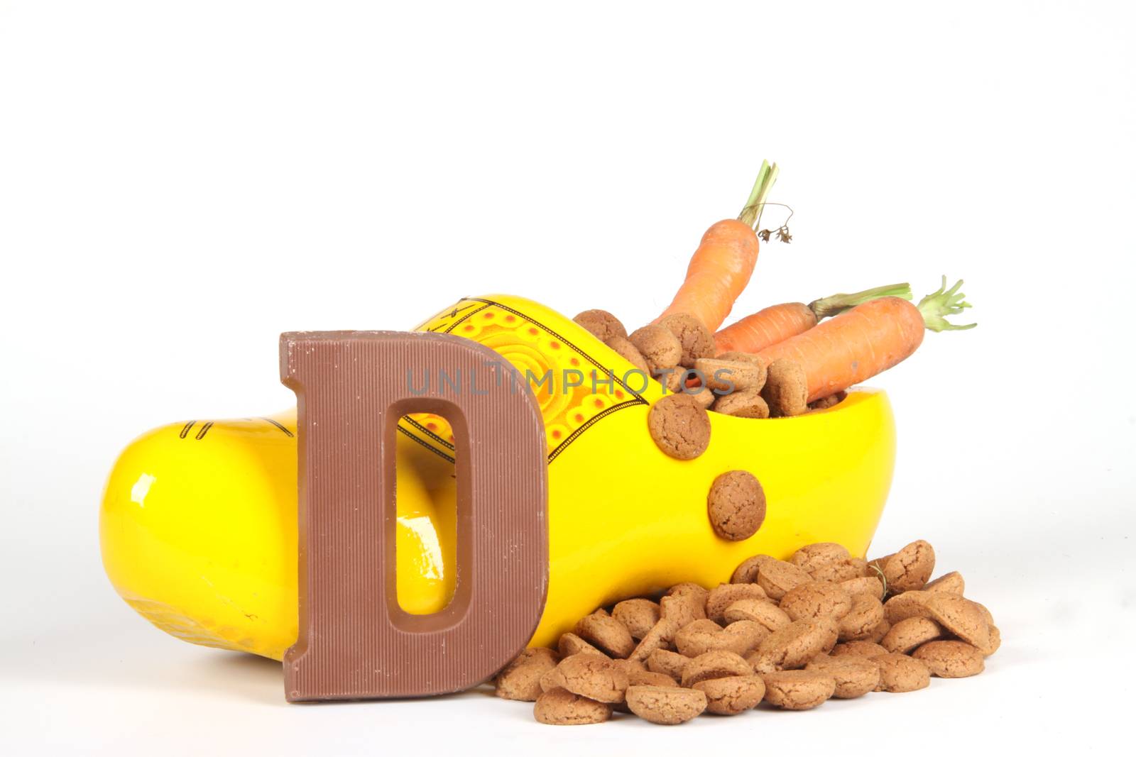 Celebrants of the Sinterklaas celebration are given their initials made out of chocolate.