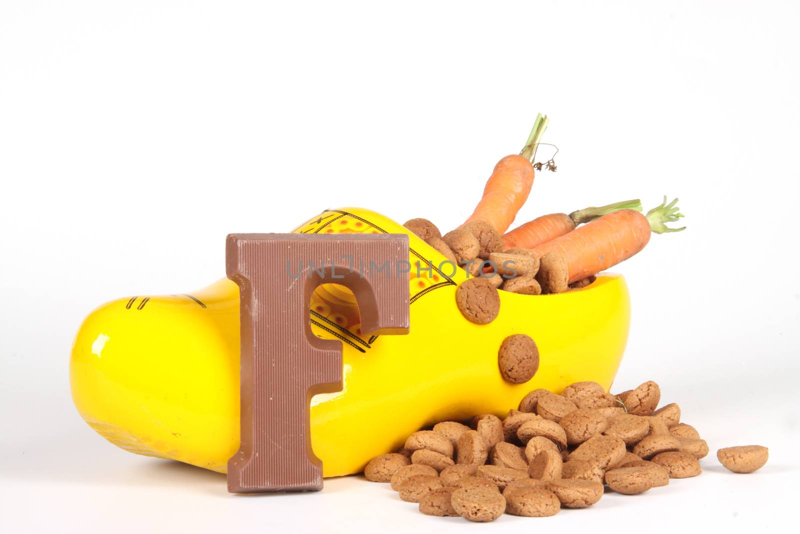 Celebrants of the Sinterklaas celebration are given their initials made out of chocolate.