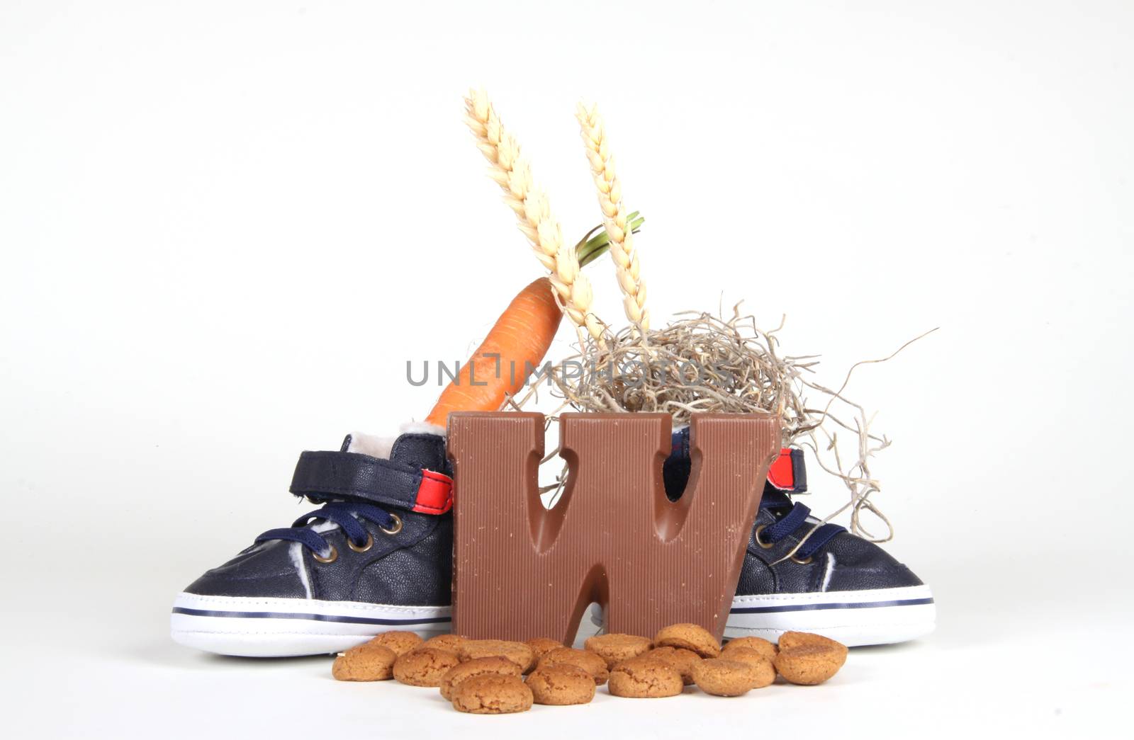 Celebrants of the Sinterklaas celebration are given their initials made out of chocolate.