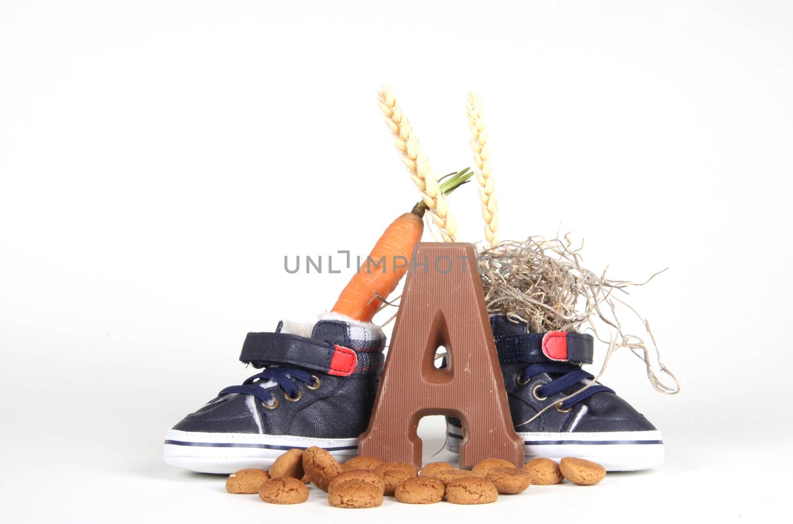 Celebrants of the Sinterklaas celebration are given their initials made out of chocolate.