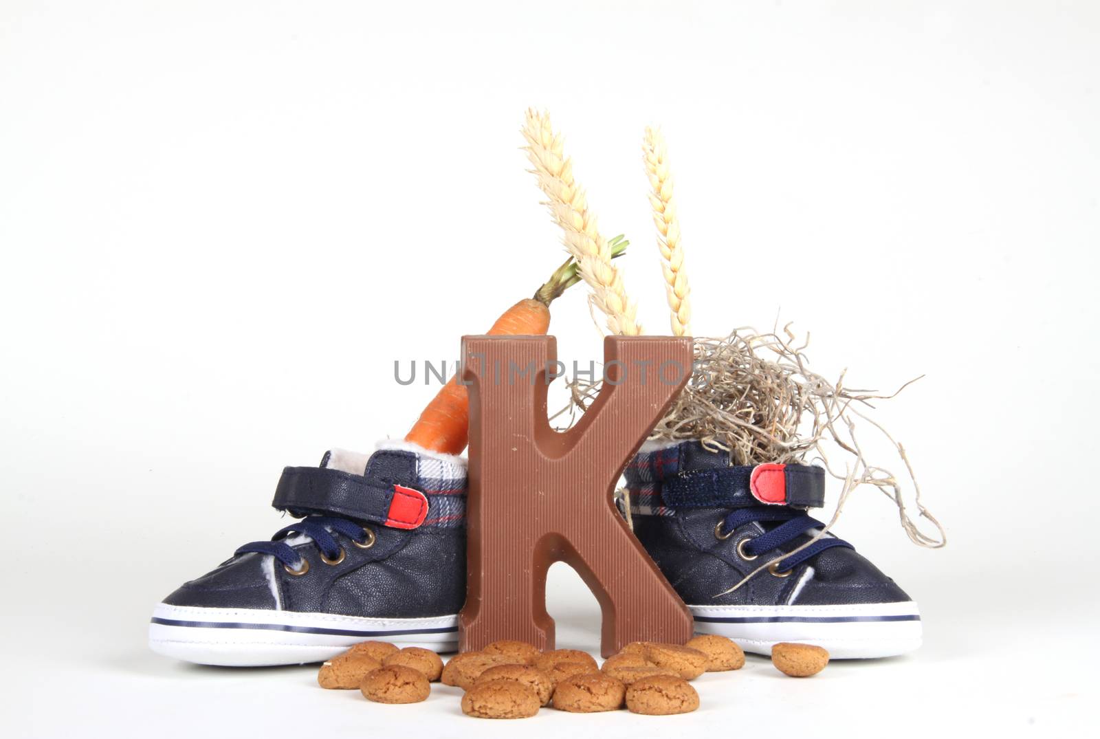 Celebrants of the Sinterklaas celebration are given their initials made out of chocolate.