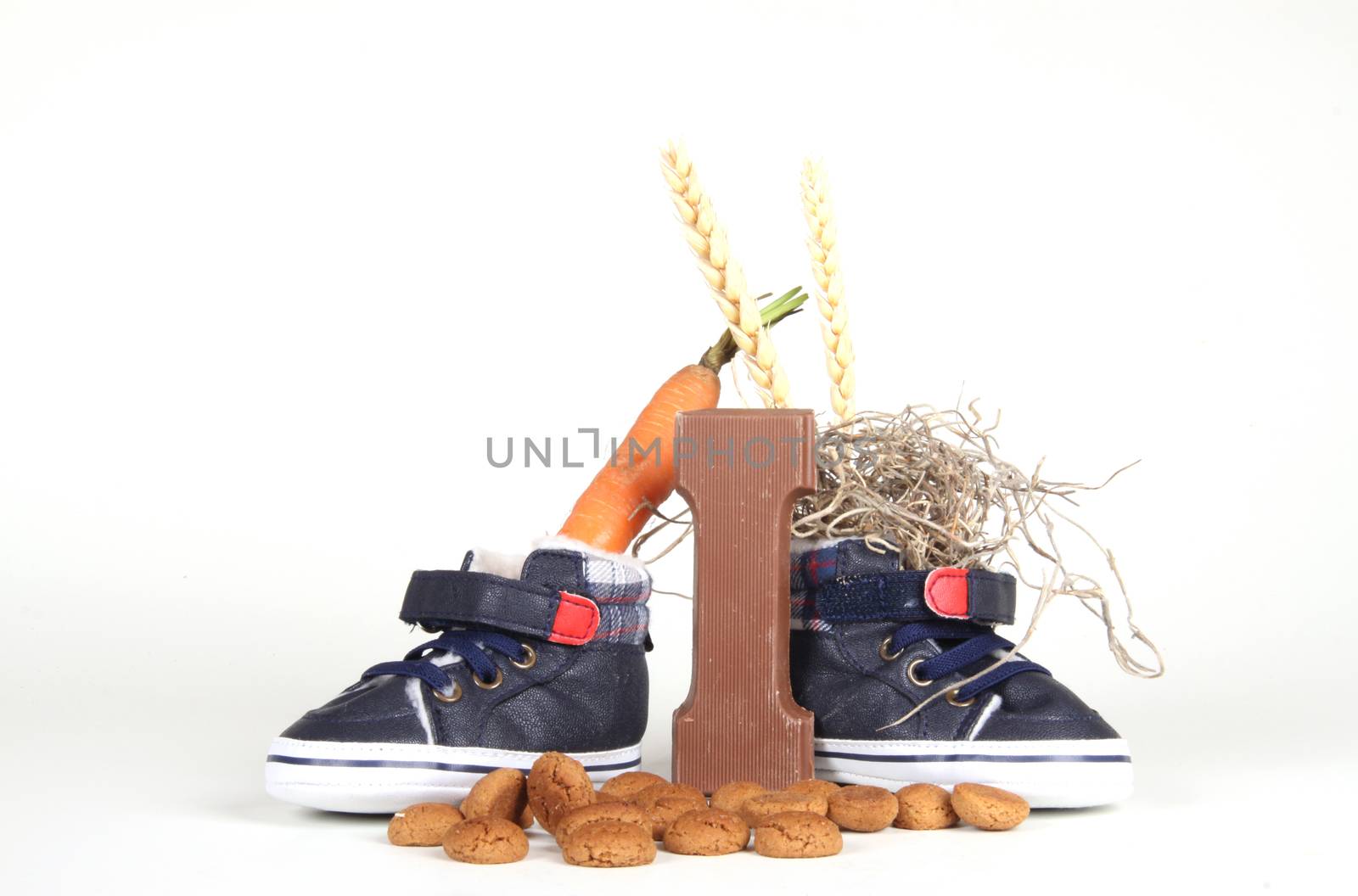 Celebrants of the Sinterklaas celebration are given their initials made out of chocolate.