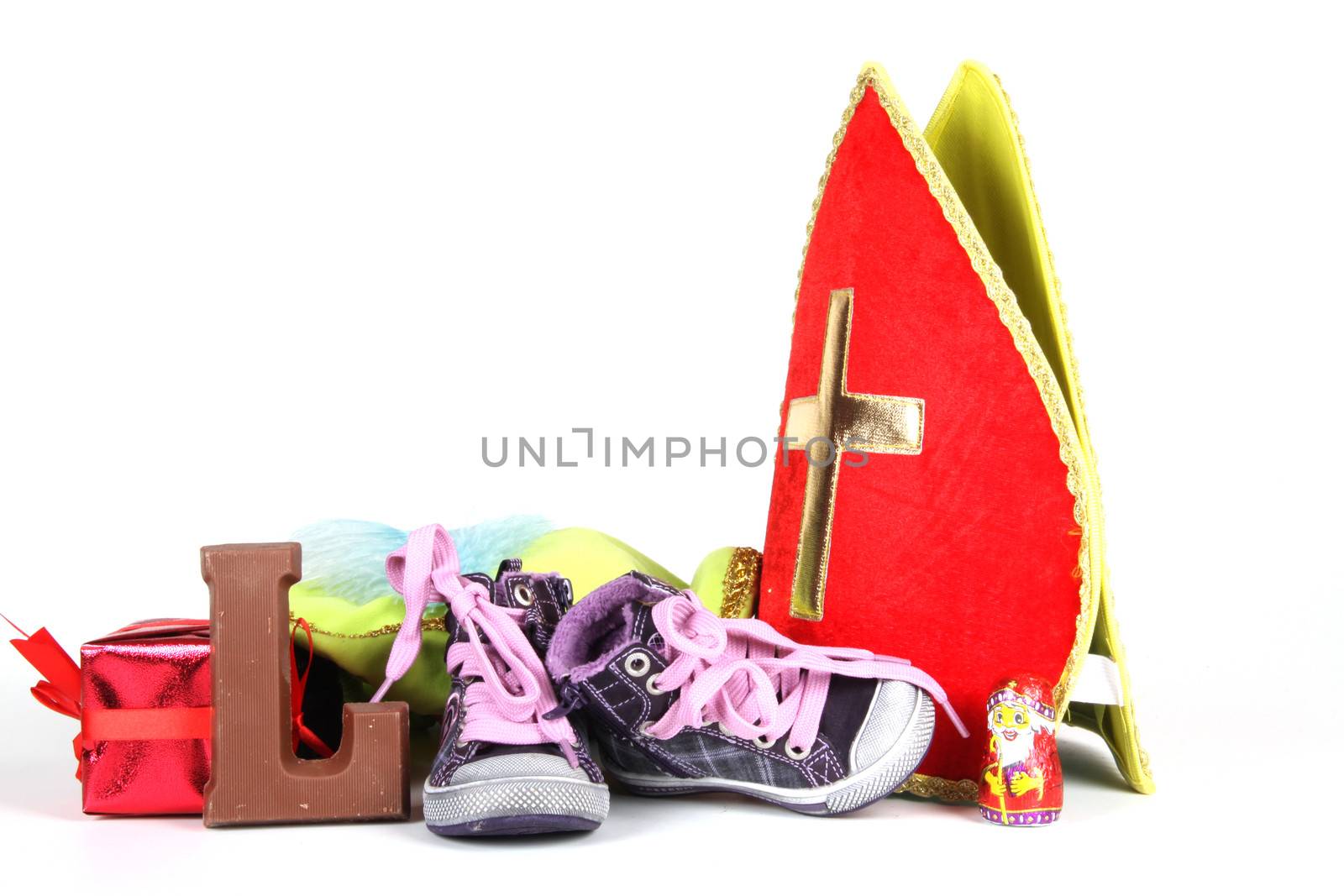 Celebrants of the Sinterklaas celebration are given their initials made out of chocolate.