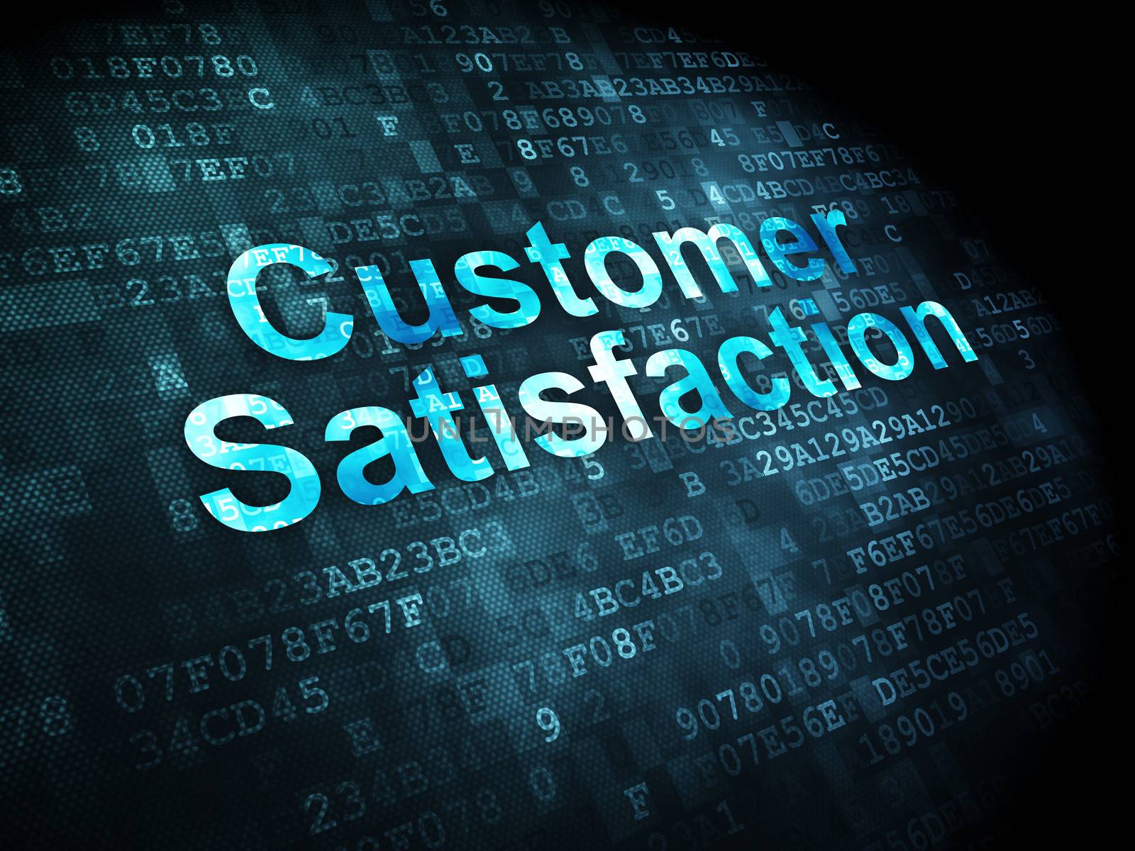 Marketing concept: Customer Satisfaction on digital background by maxkabakov