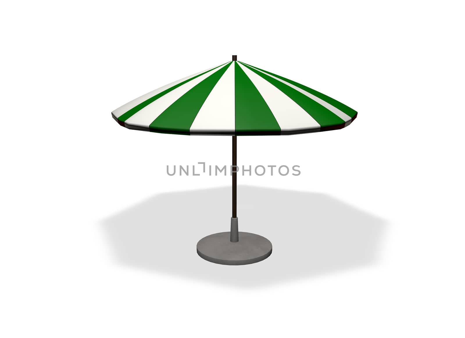 Umbrella on white background