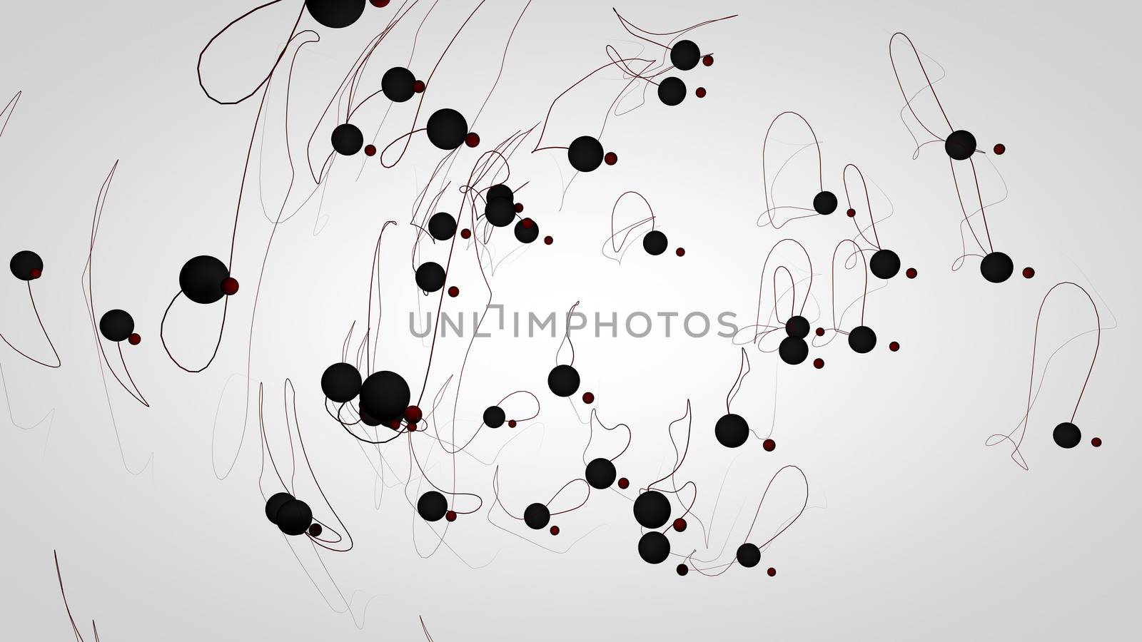 black abstract on white background