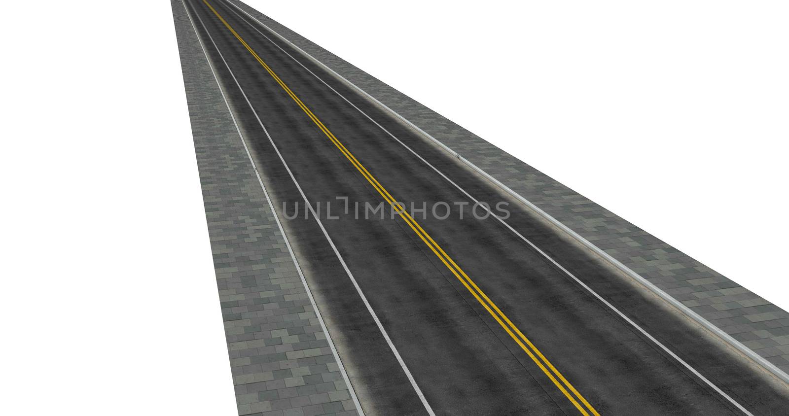 Road texture on a white background