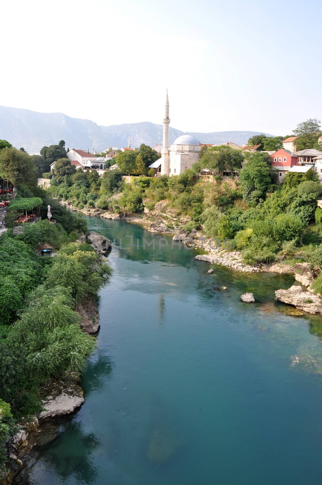 View of Mostar in Bosnia Hercegovina by anderm