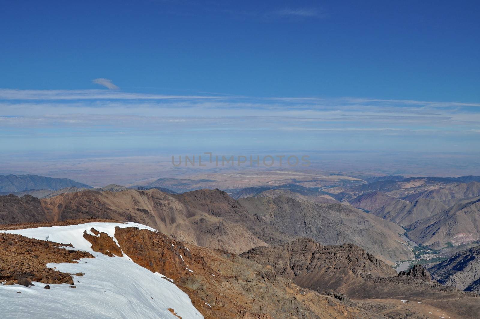 View from Mount Toubkal (4,167 metres), Atlas, Morocco