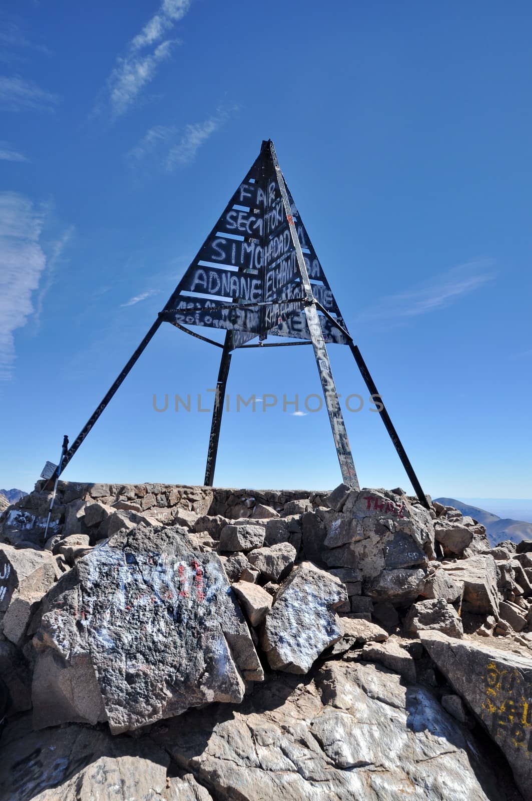 Top of Mount Toubkla (4,167 metres), Atlas Mountain, Morocco