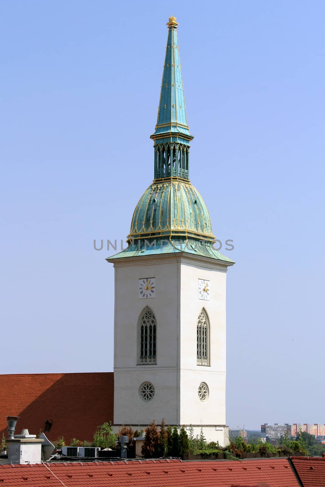 St. Martin Cathedral tower in Bratislava, Slovakia 