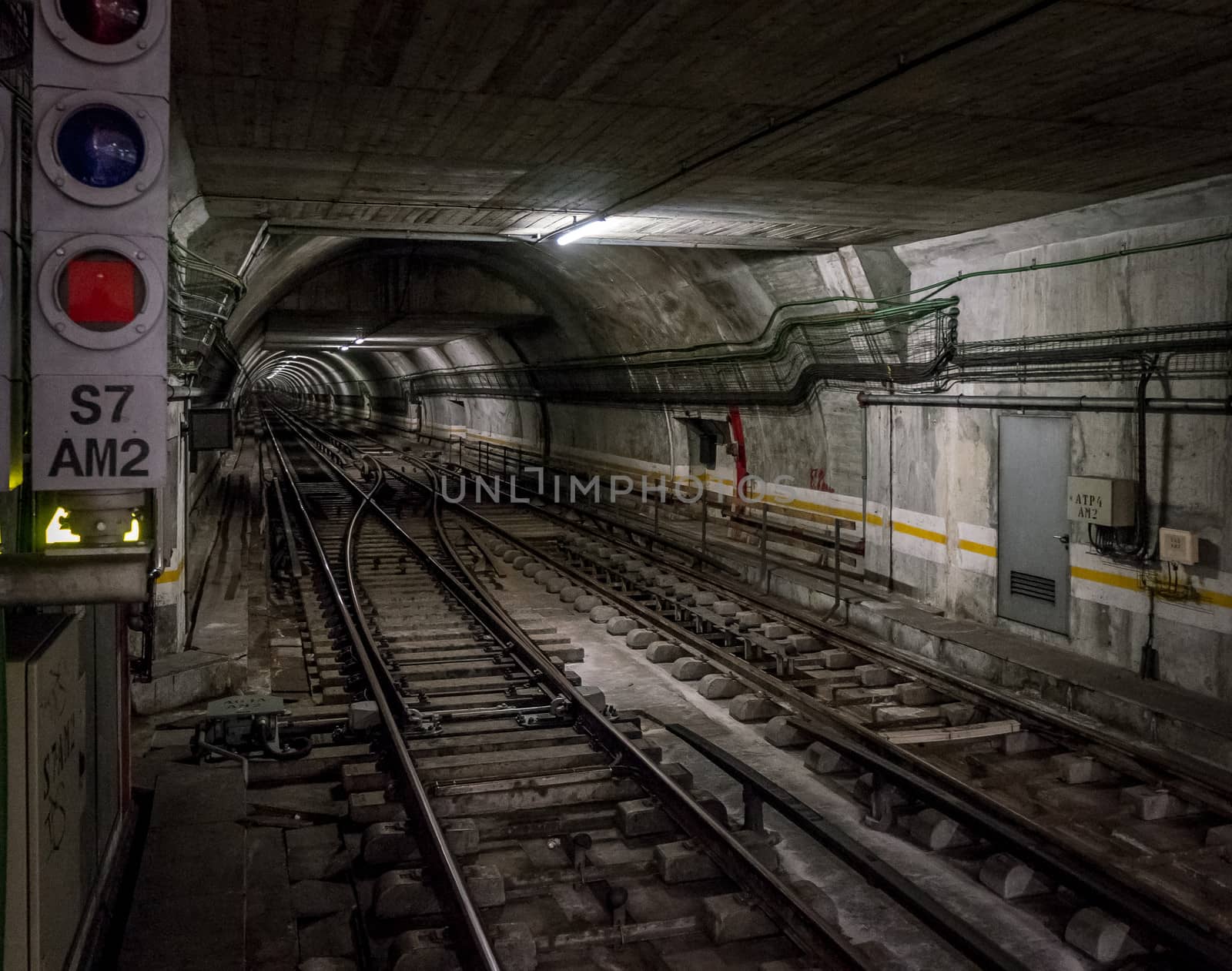 Underground facility with a big tunnel leading deep down