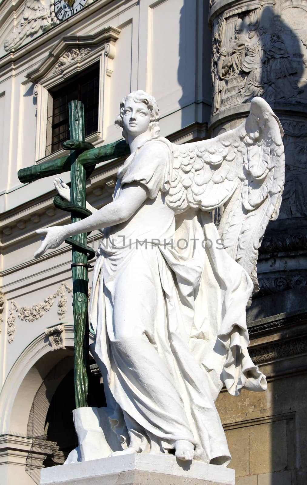 Statue in St. Charles's Church, Vienna. Austria