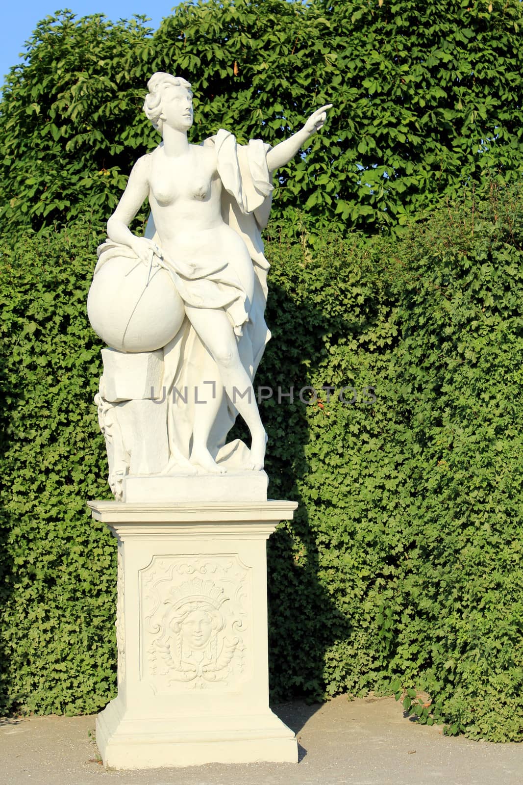 Belvedere Palace Garden statue, Vienna, Austria.