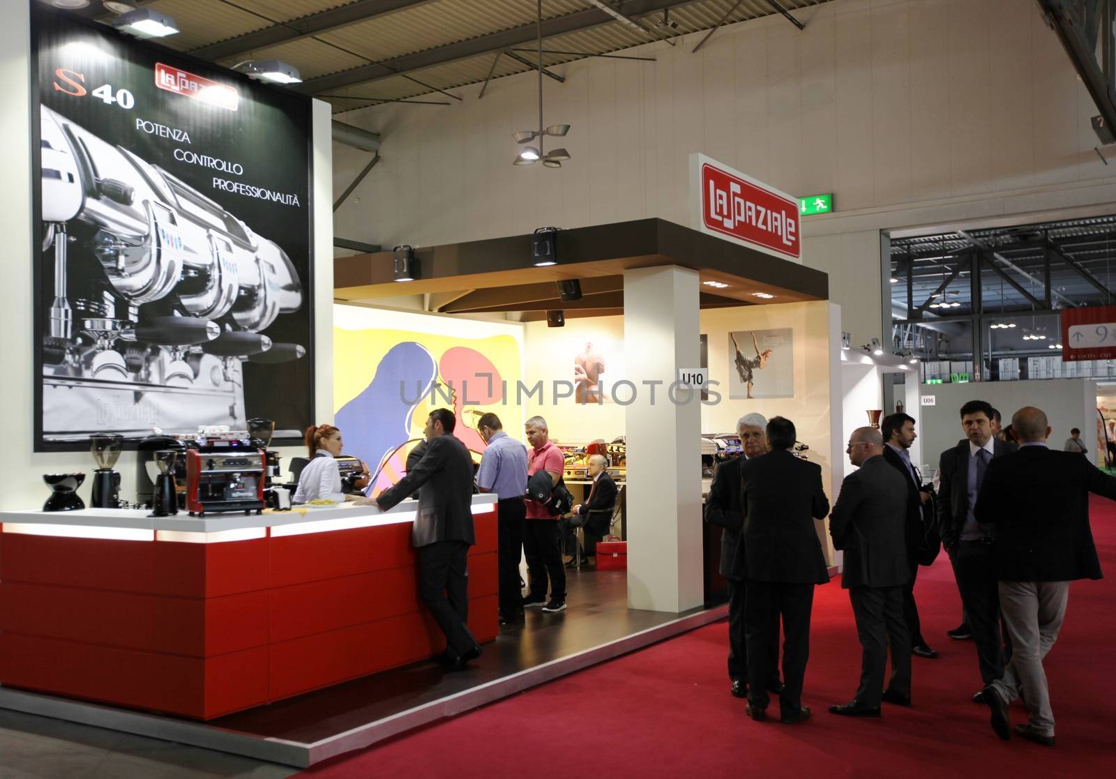 People visit Made in Italy food productions at Tuttofood 2013, World Food Exhibition during Food Week in Milano, Italy.