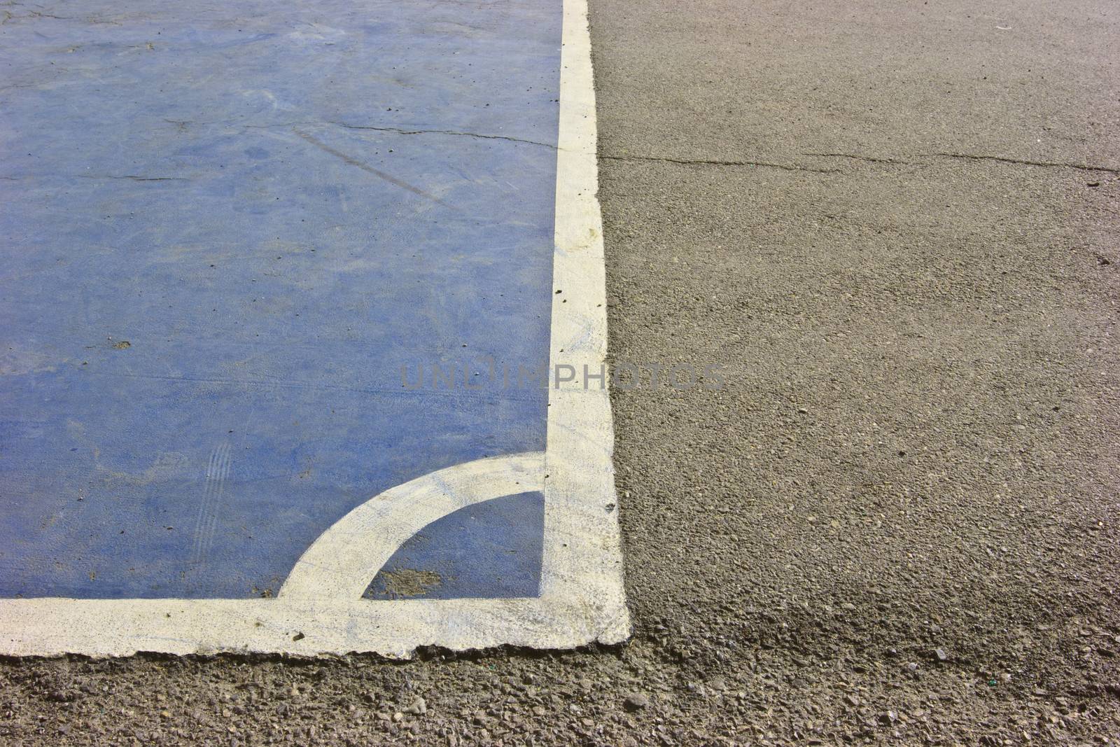 corner on the stone soccer field