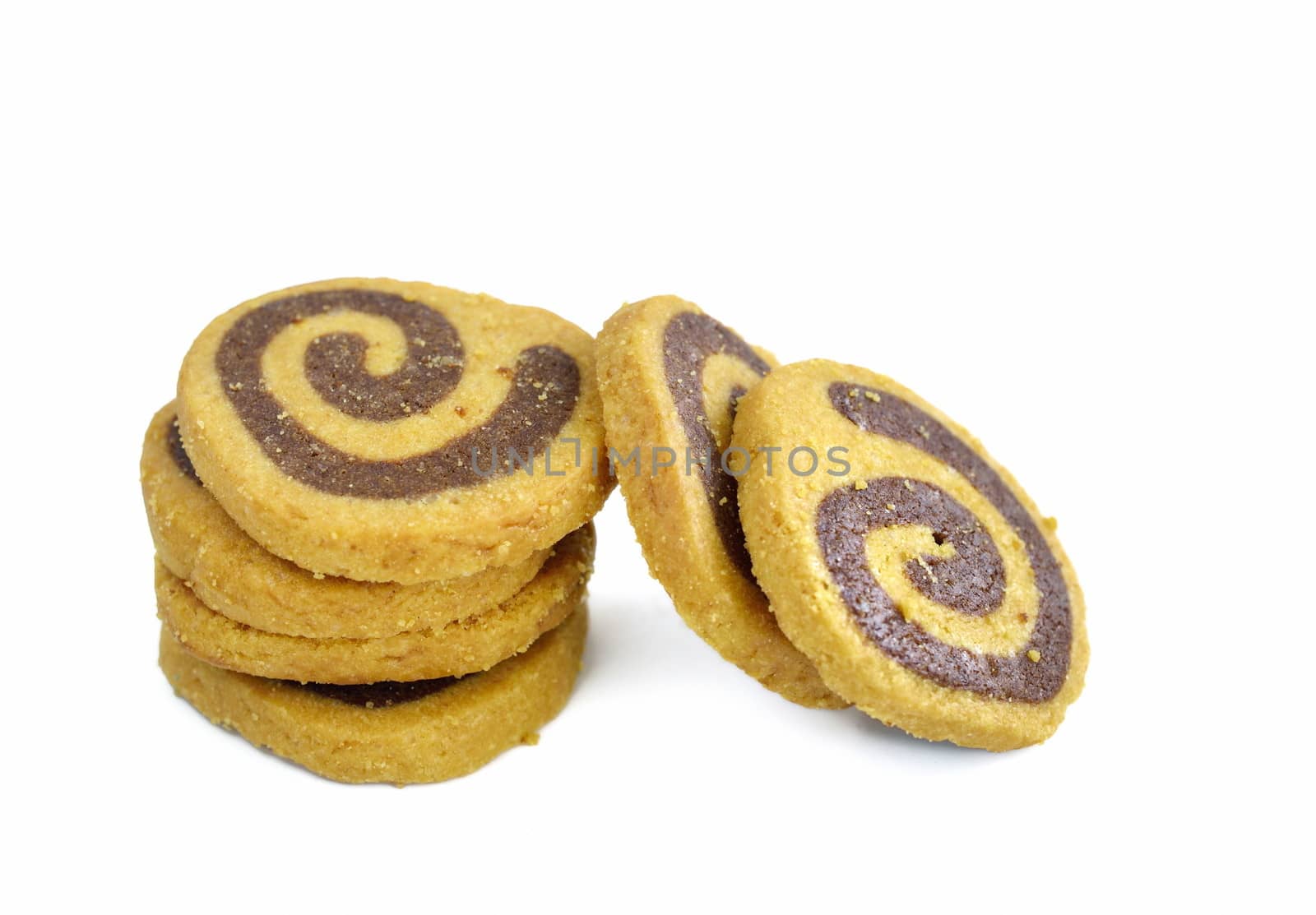Homemade cookies isolated on white