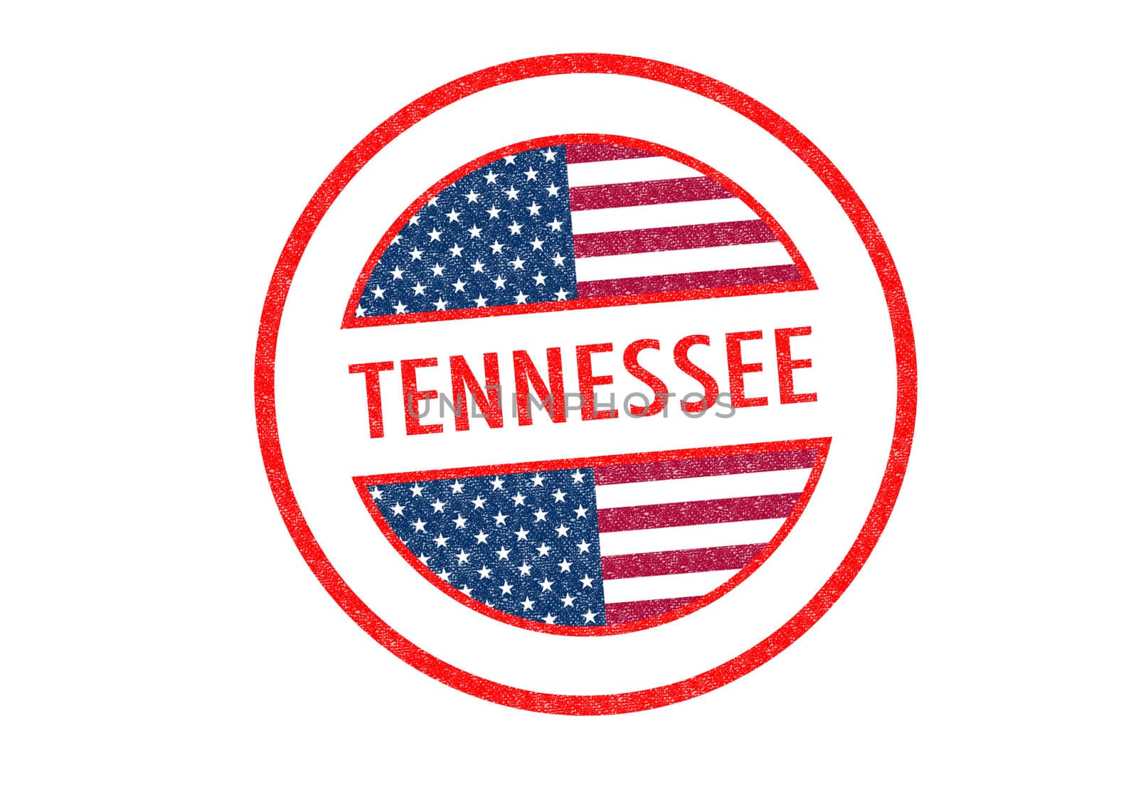 Passport-style TENNESSEE rubber stamp over a white background.