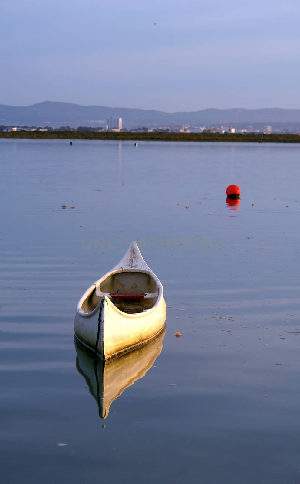 View of Ria Formosa, natural conservation region in Algarve, Portugal.      