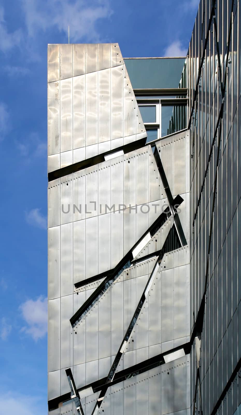 Facade of the Jewish museum in Berlin (Germany), project of the architect Daniel Libeskind