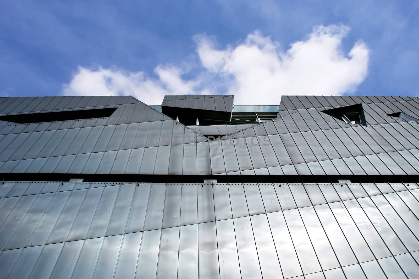 Facade of the Jewish museum in Berlin (Germany), project of the architect Daniel Libeskind