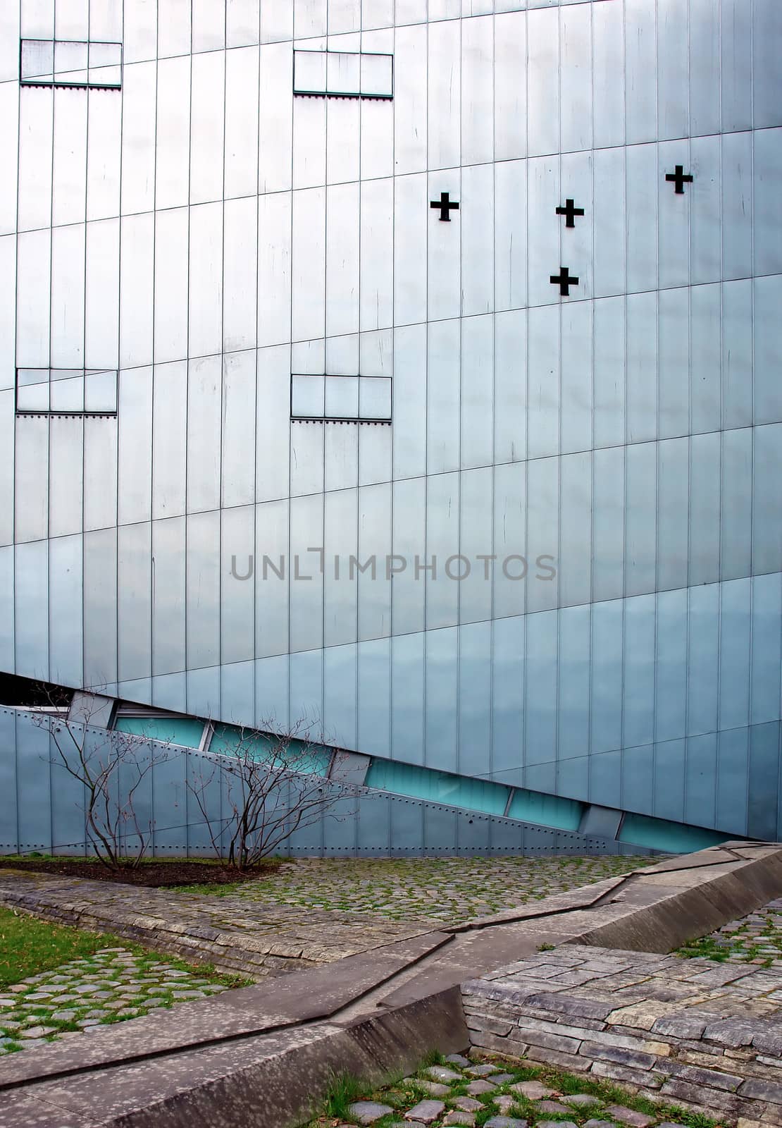 Facade of the Jewish museum in Berlin (Germany), project of the architect Daniel Libeskind