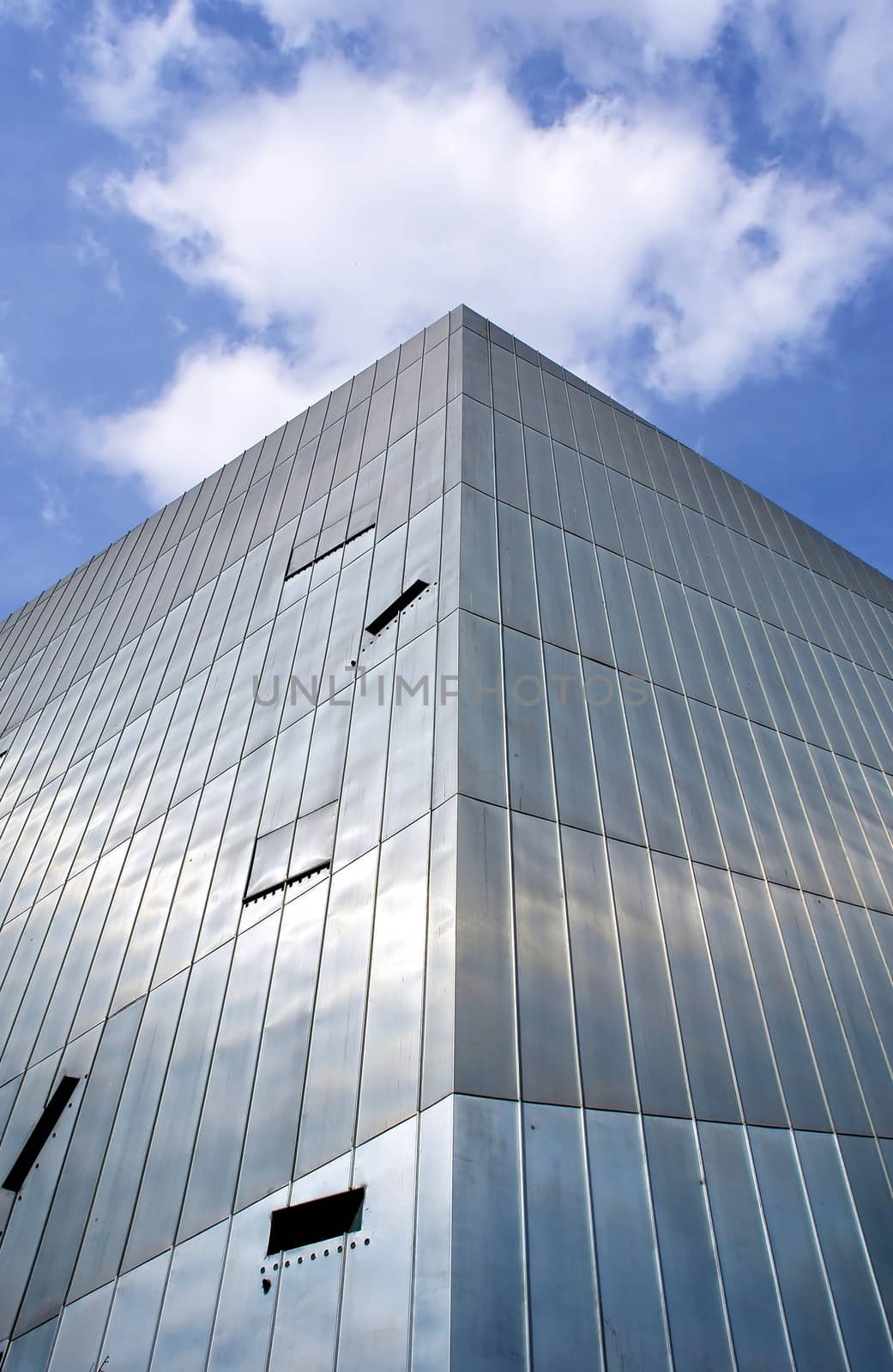 Facade of the Jewish museum in Berlin (Germany), project of the architect Daniel Libeskind