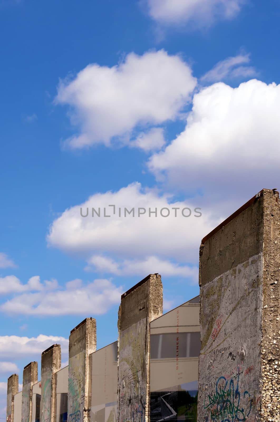 Parts of the berlin wall in potsdamer platz, Berlin, Germany