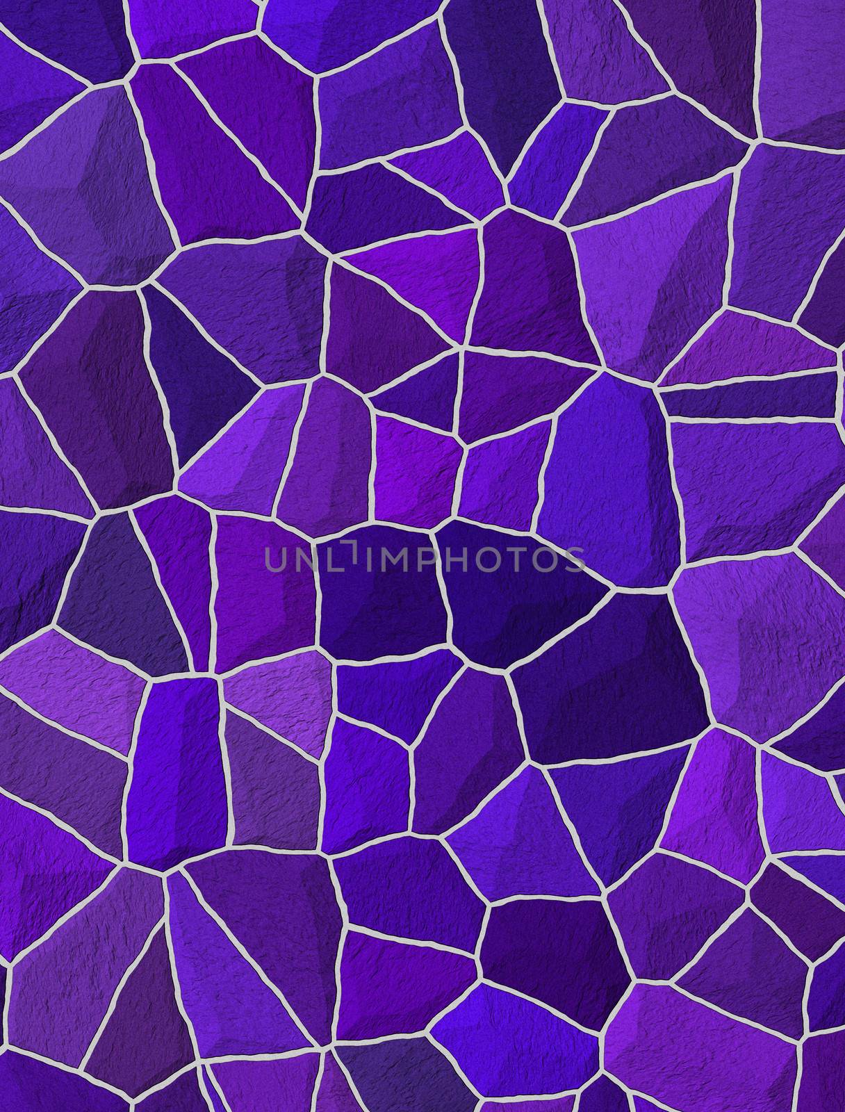 violet trencadis broken tiles mosaic by sfinks