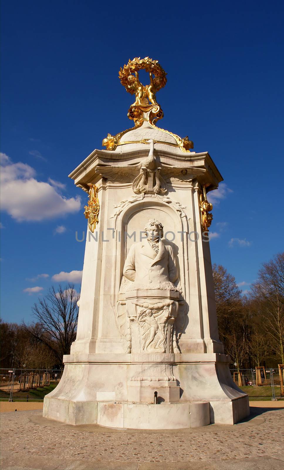 Beethoven statue in Tiergarten center city park, Berlin, Germany.
