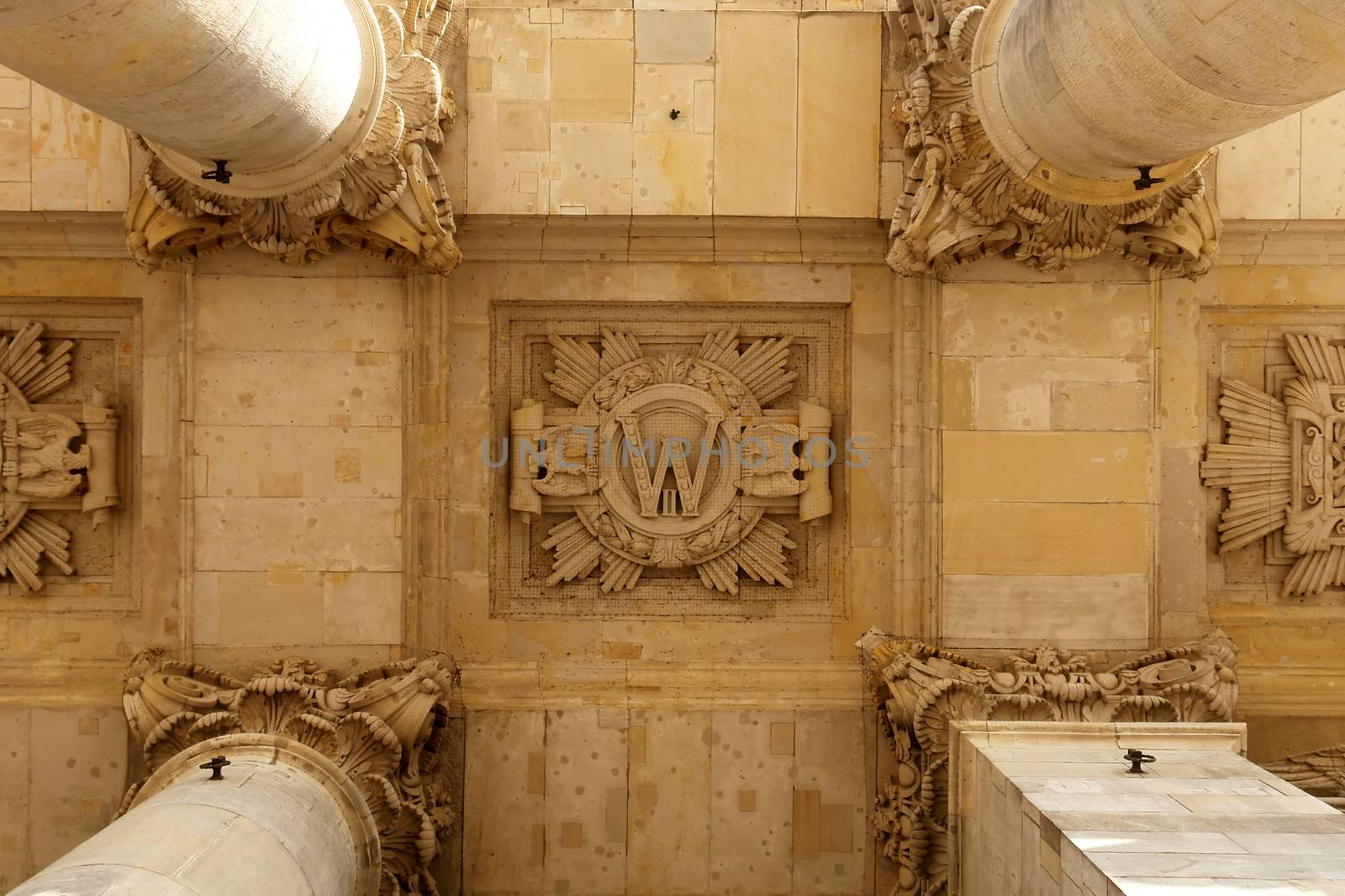 Detail of The Reichstag, the German Parliament, in Berlin, Germany 