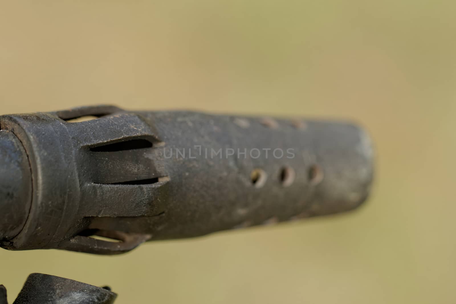 close-up of a antique gasoline welder from second worl war