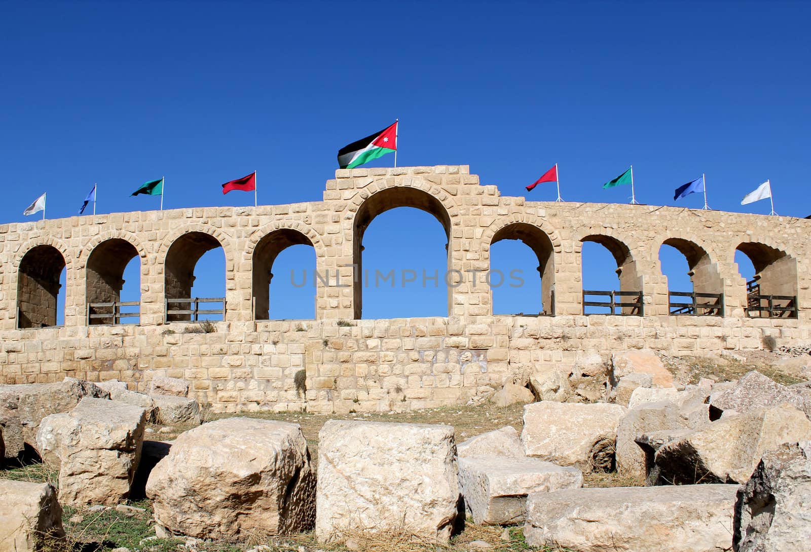 Ruins of the Greco-Roman city of Gerasa. Ancient Jerash, in Jordan.