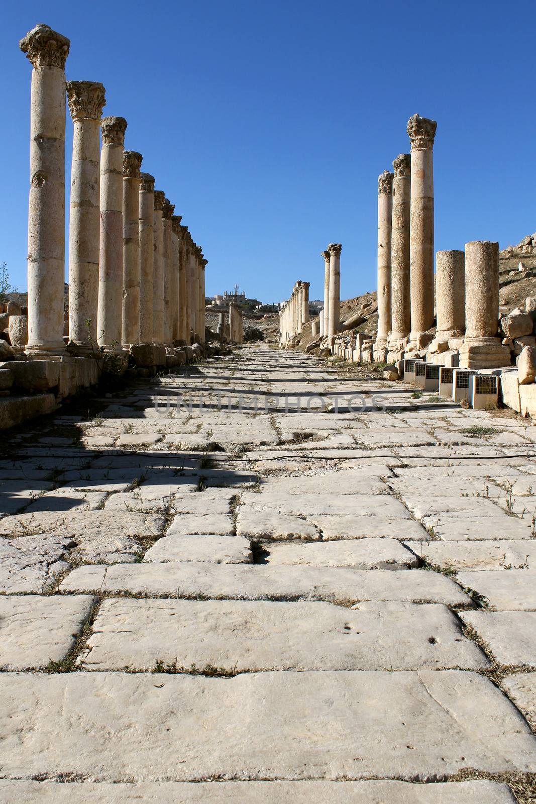 Ruins of the Greco-Roman city of Gerasa. Ancient Jerash, in Jordan.